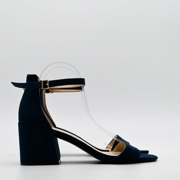 REACTION Kenneth Cole Holly Ankle Strap Sandal Blue Heel - Picture 2 of 7